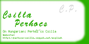 csilla perhocs business card